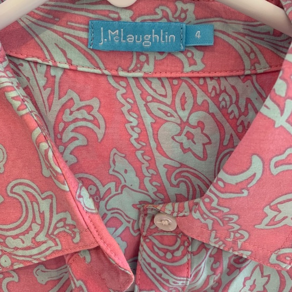 Pink and Blue J. McLaughlin Button Down Shirt - Picture 3 of 3